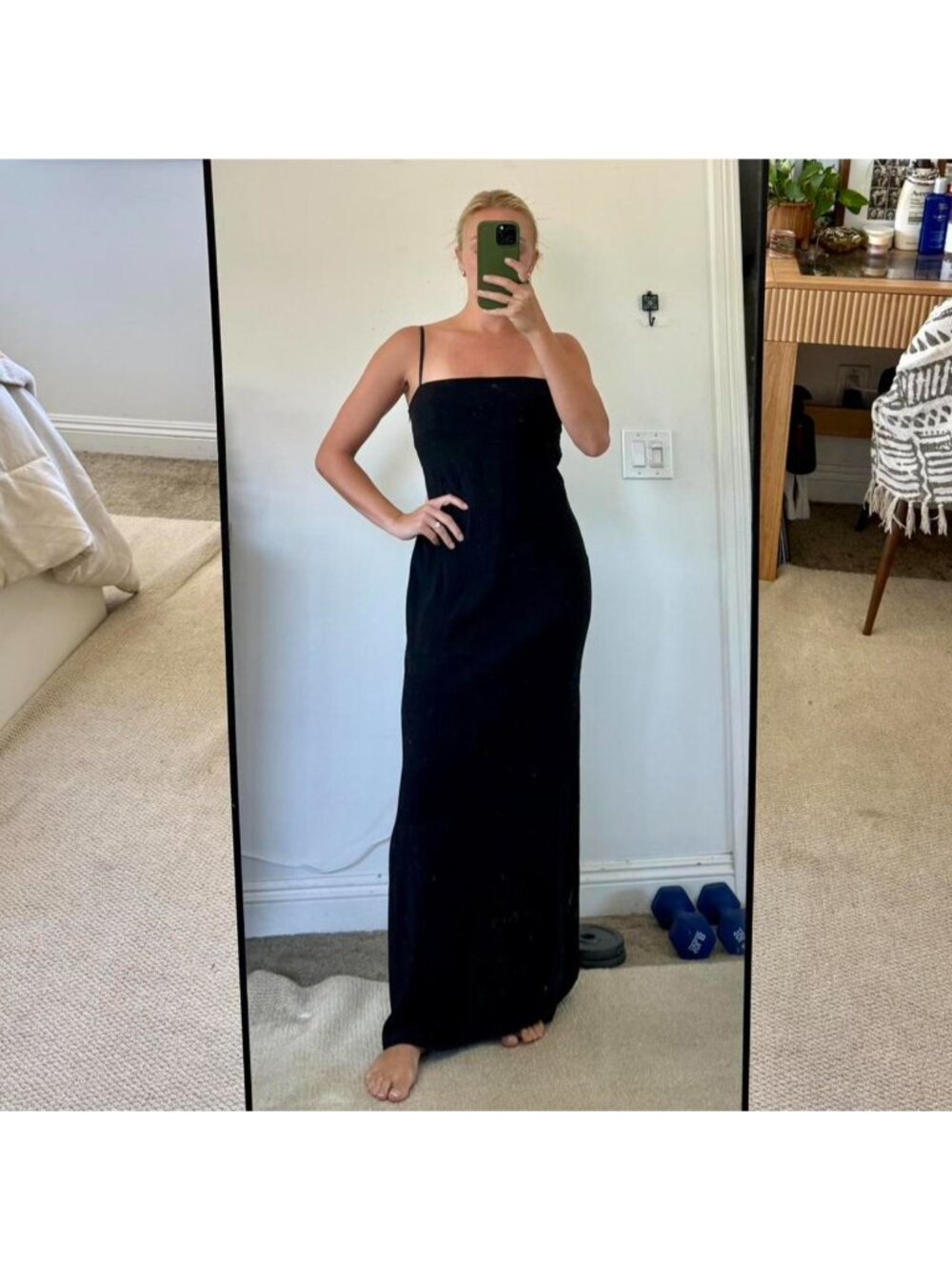 TAHARI BLACK MAXI DRESS SPAGHETTI STRAP WOMENS SIZE 10